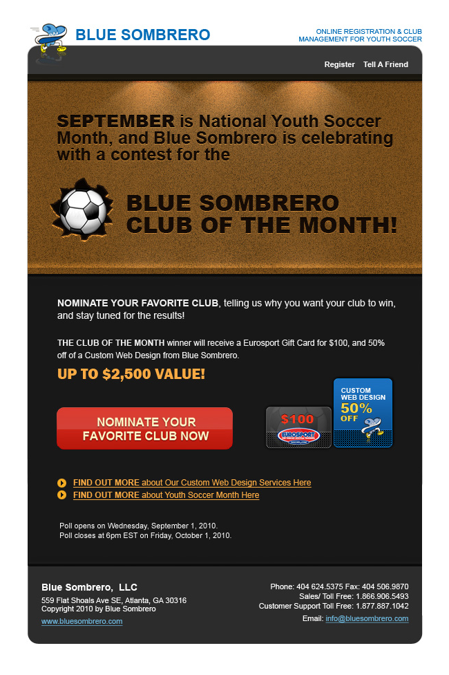 Blue Sombrero - Email template