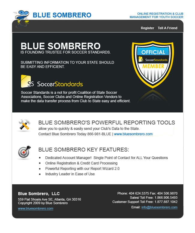 Blue Sombrero - Email template